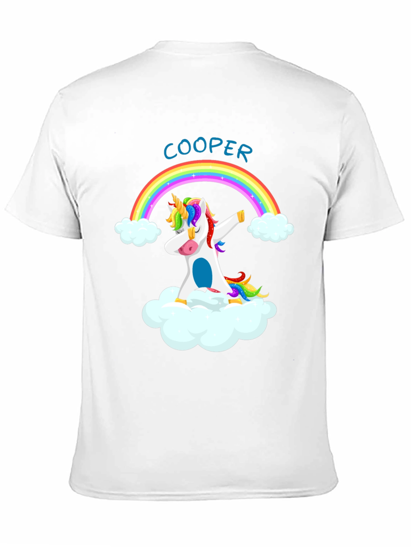 Cooper Unicorn Dabbing Rainbow T-Shirt