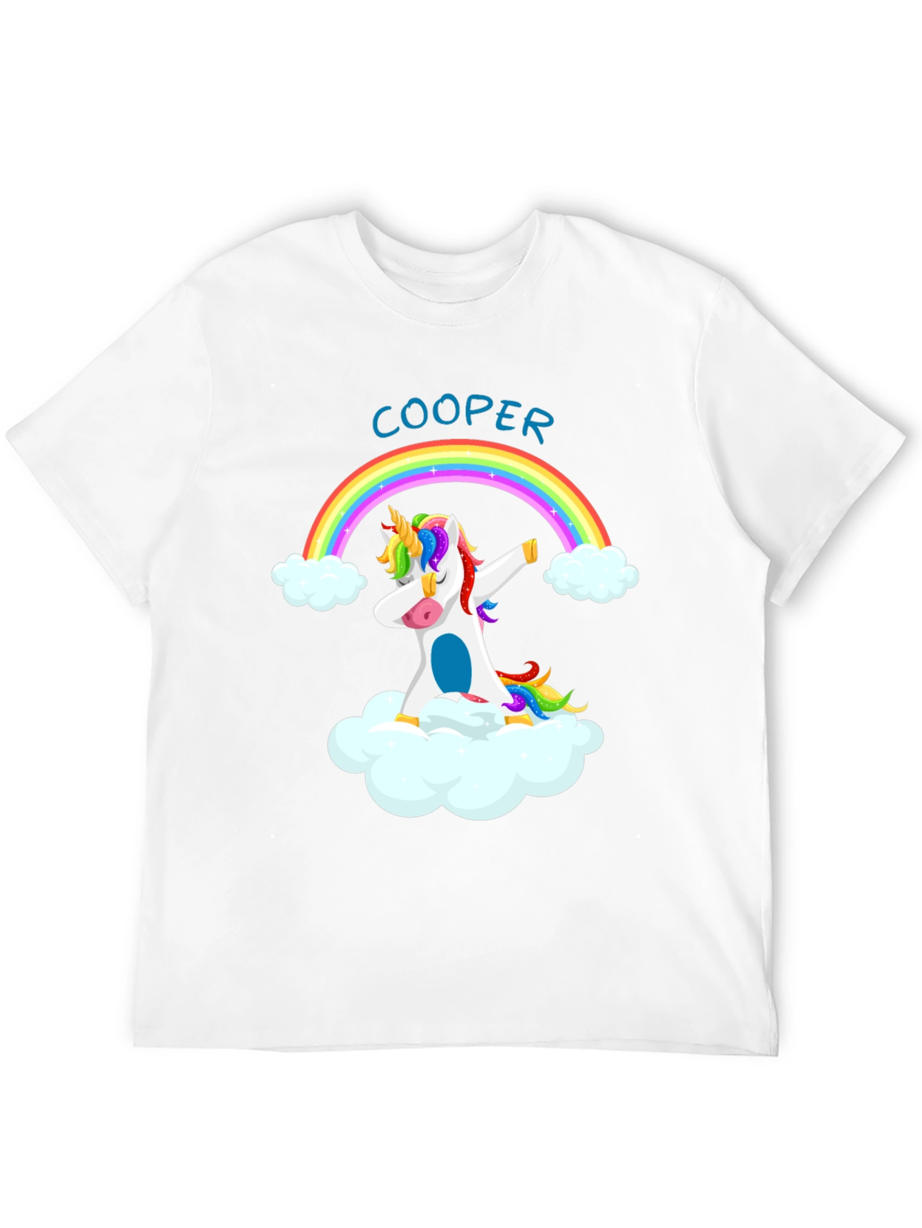 Cooper Unicorn Dabbing Rainbow T-Shirt