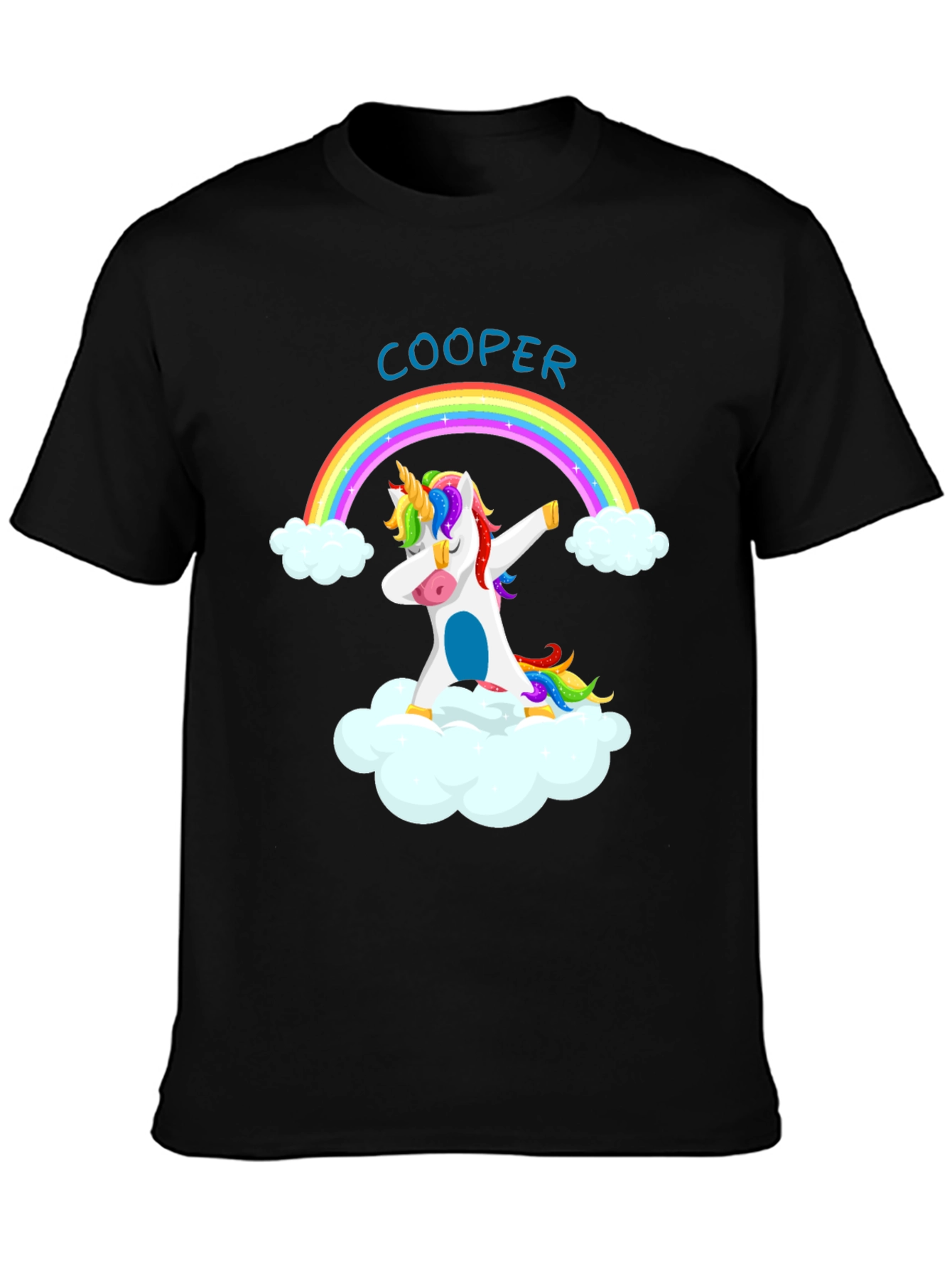 Cooper Unicorn Dabbing Rainbow T-Shirt