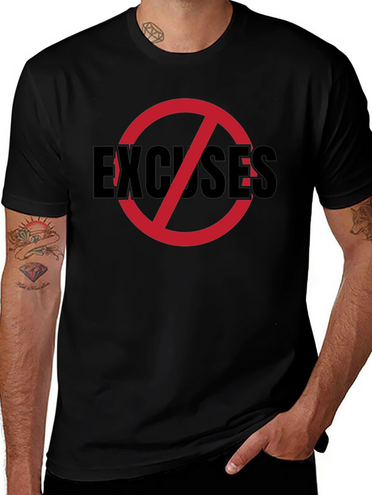 No Excuses Graphic Tee - Mens Black T-Shirt