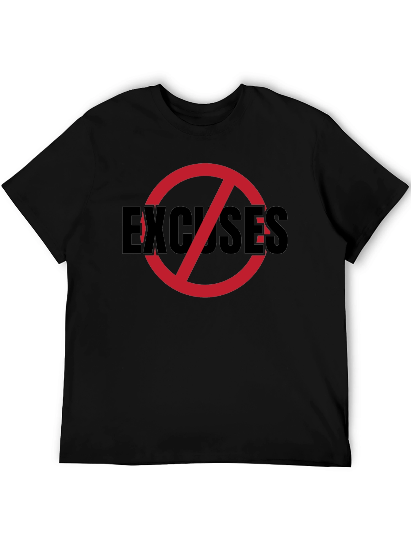 No Excuses Graphic Tee - Mens Black T-Shirt
