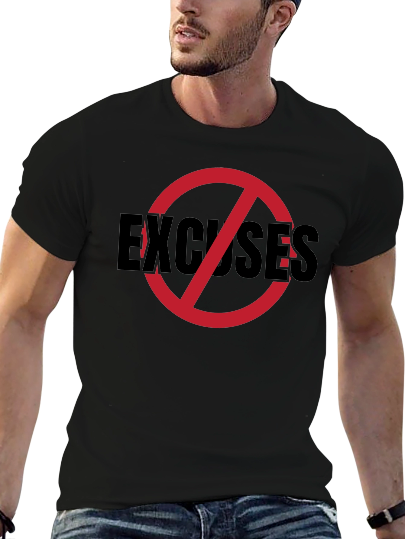 No Excuses Graphic Tee - Mens Black T-Shirt