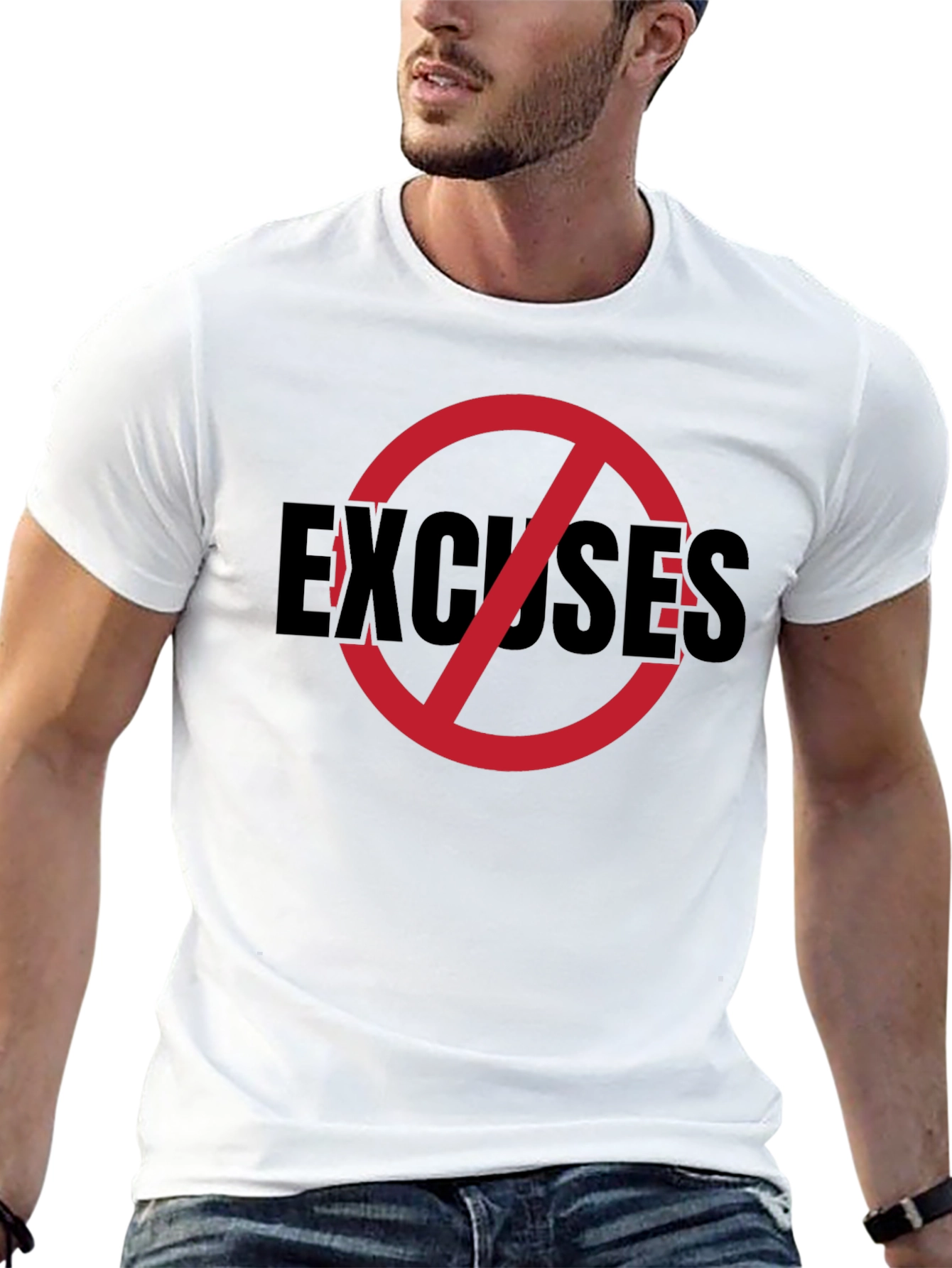 No Excuses Graphic Tee - Mens Black T-Shirt