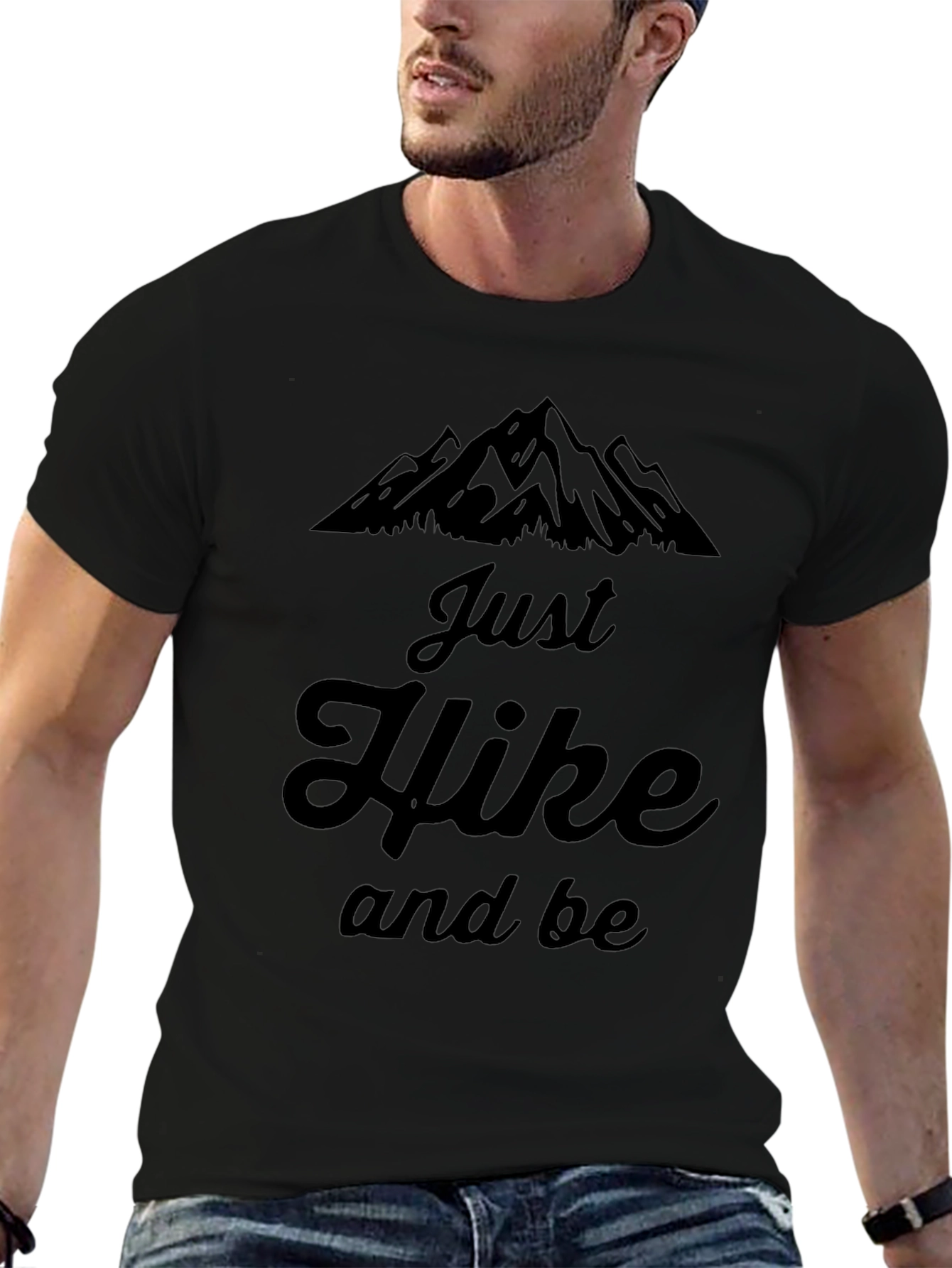 Just Hike and Be Mountain Graphic T-Shirt