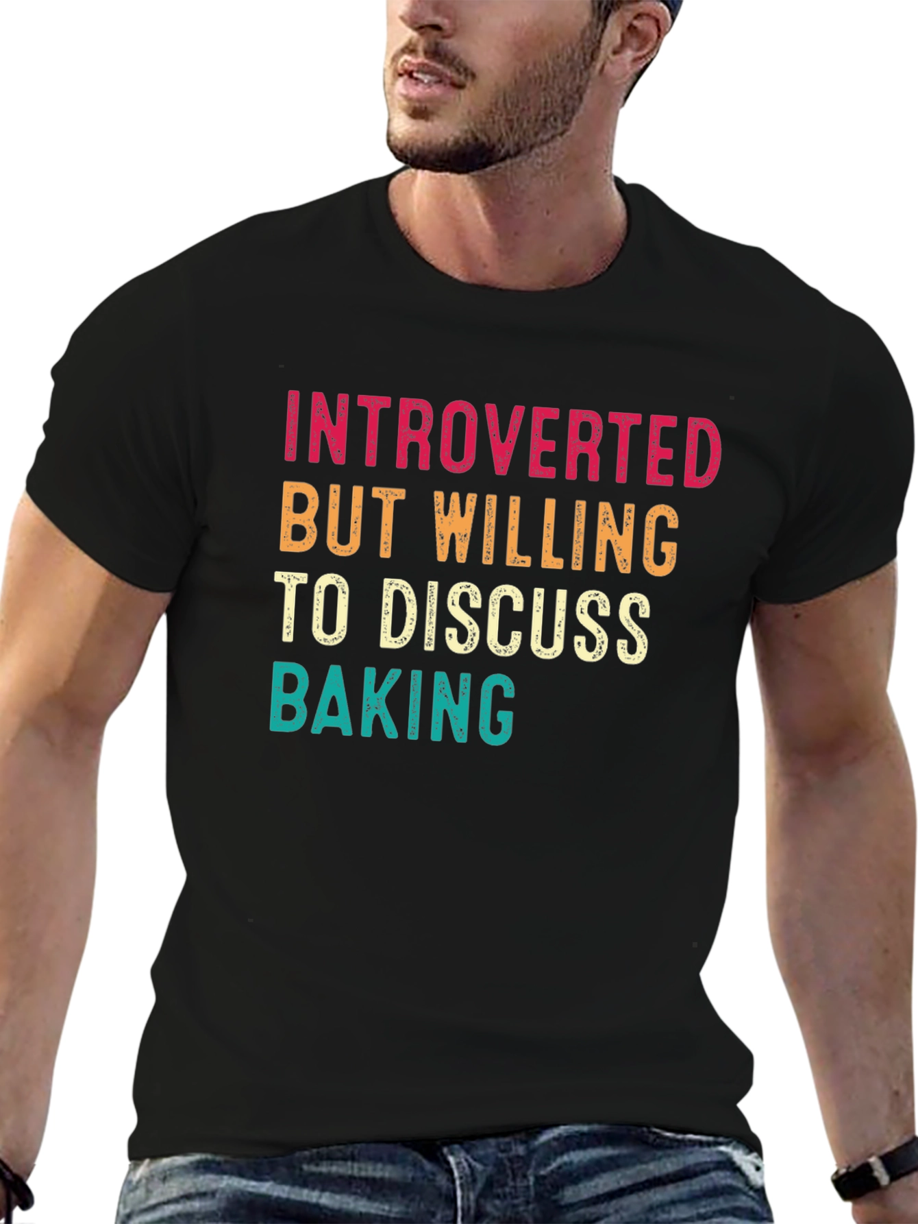 Introverted Baking T-Shirt: Funny Baker Tee