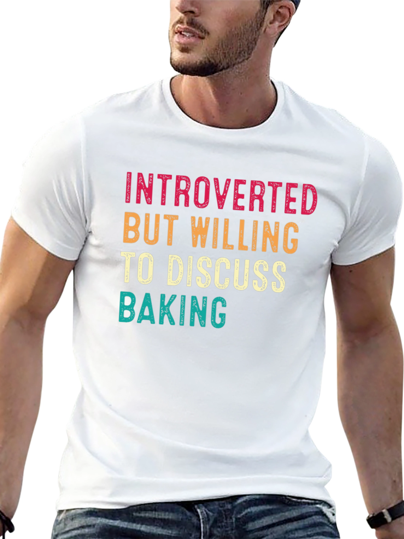 Introverted Baking T-Shirt: Funny Baker Tee