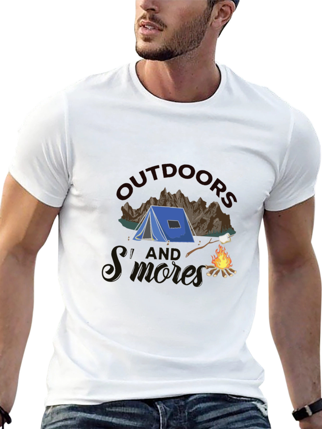Outdoors and Smores Graphic T-Shirt