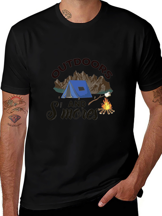 Outdoors and Smores Graphic T-Shirt