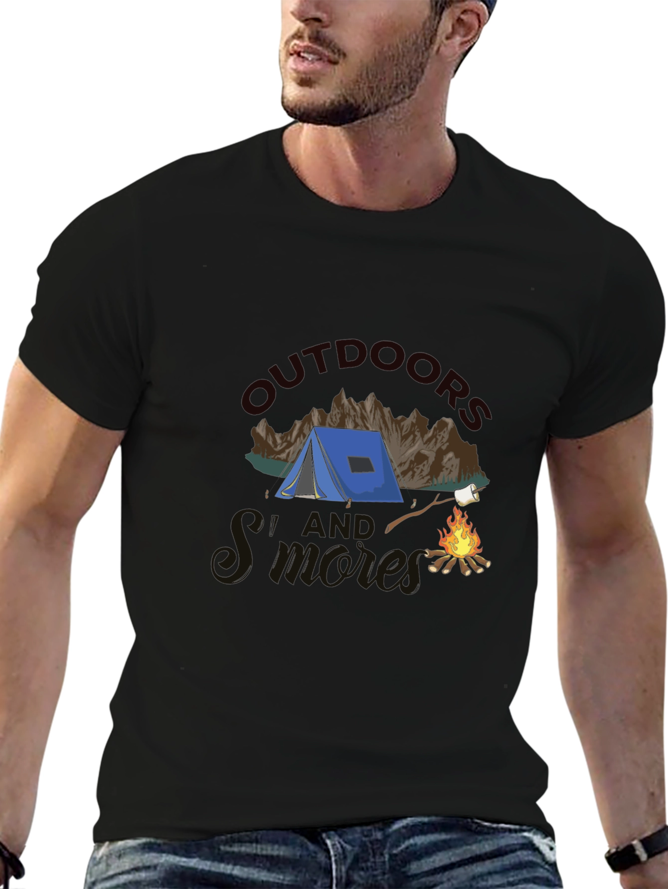 Outdoors and Smores Graphic T-Shirt