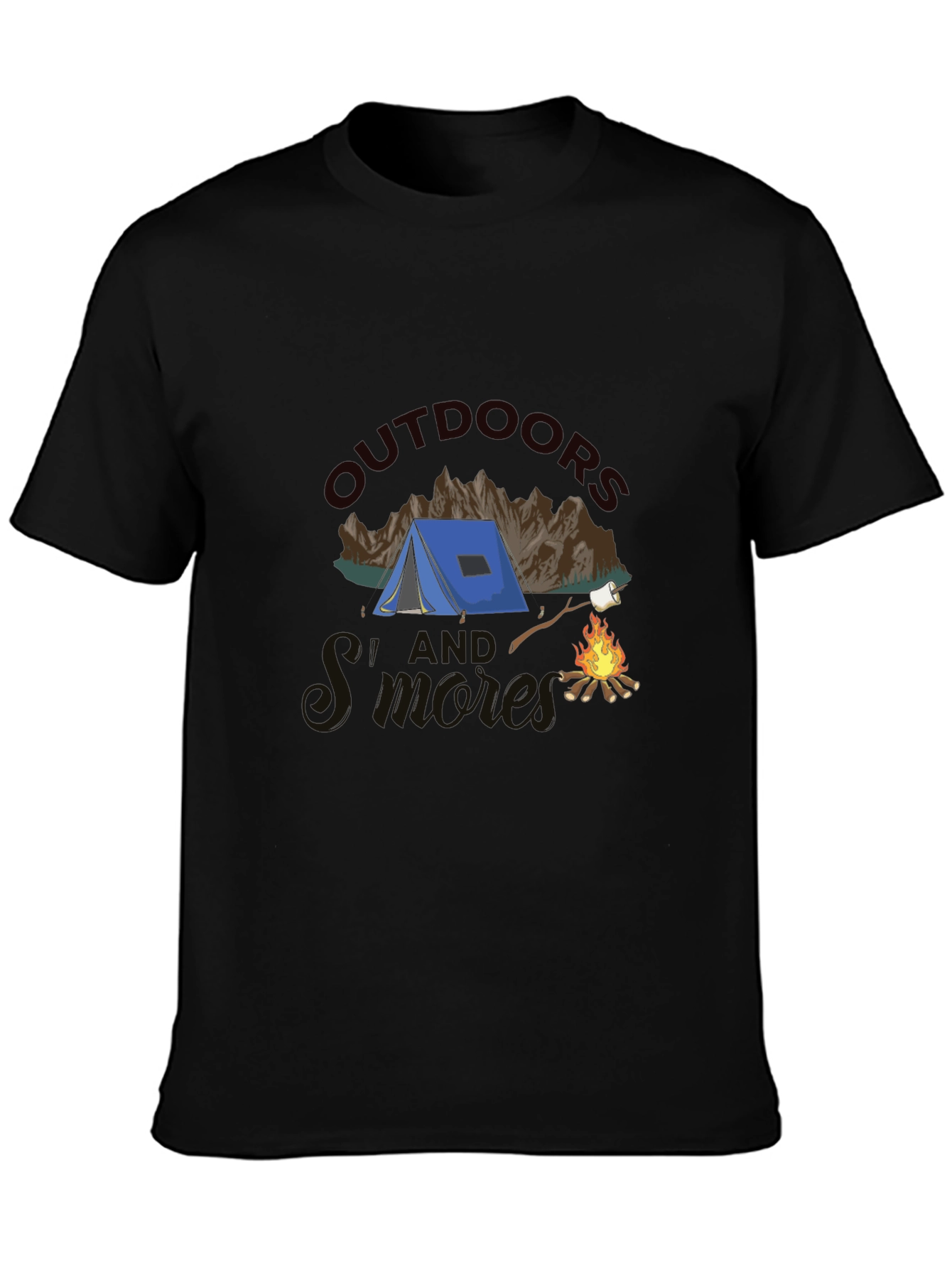 Outdoors and Smores Graphic T-Shirt