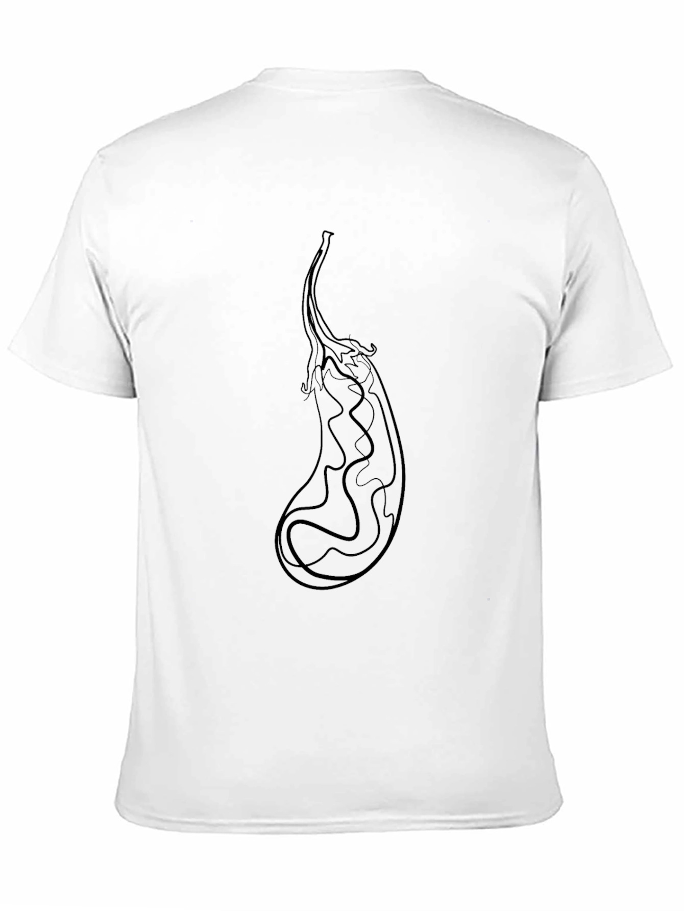 Mens Black Eggplant Graphic Tee