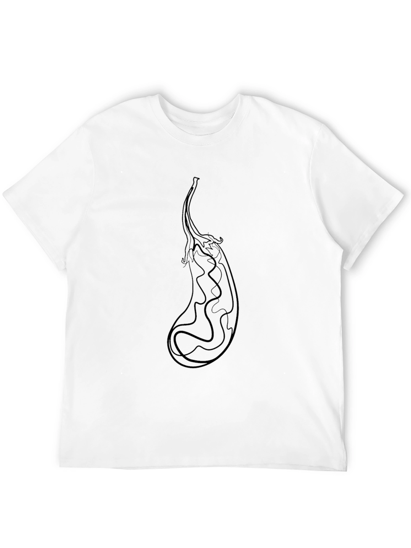 Mens Black Eggplant Graphic Tee