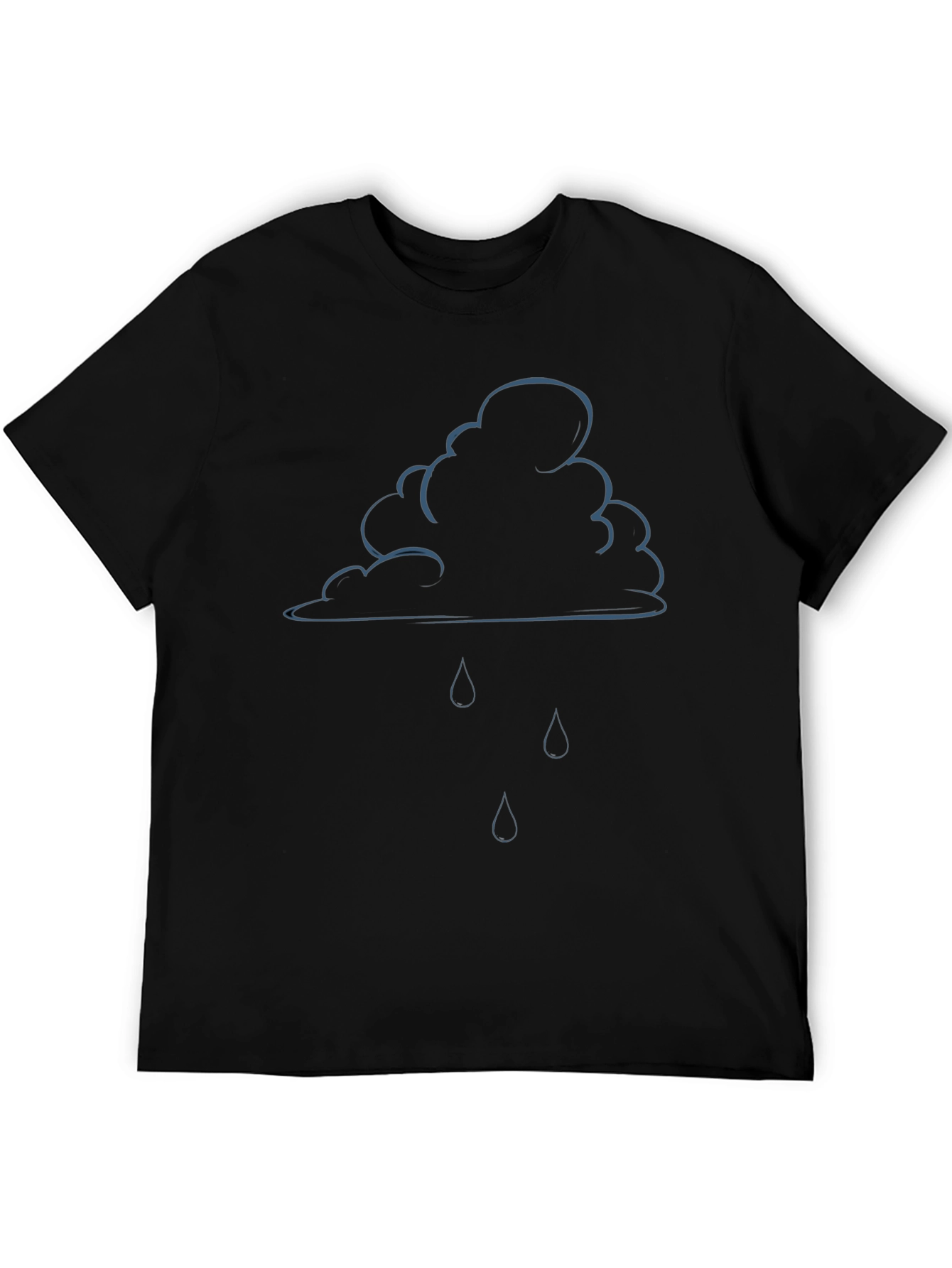 Rainy Day Cloud Graphic Tee - Stylish Comfort