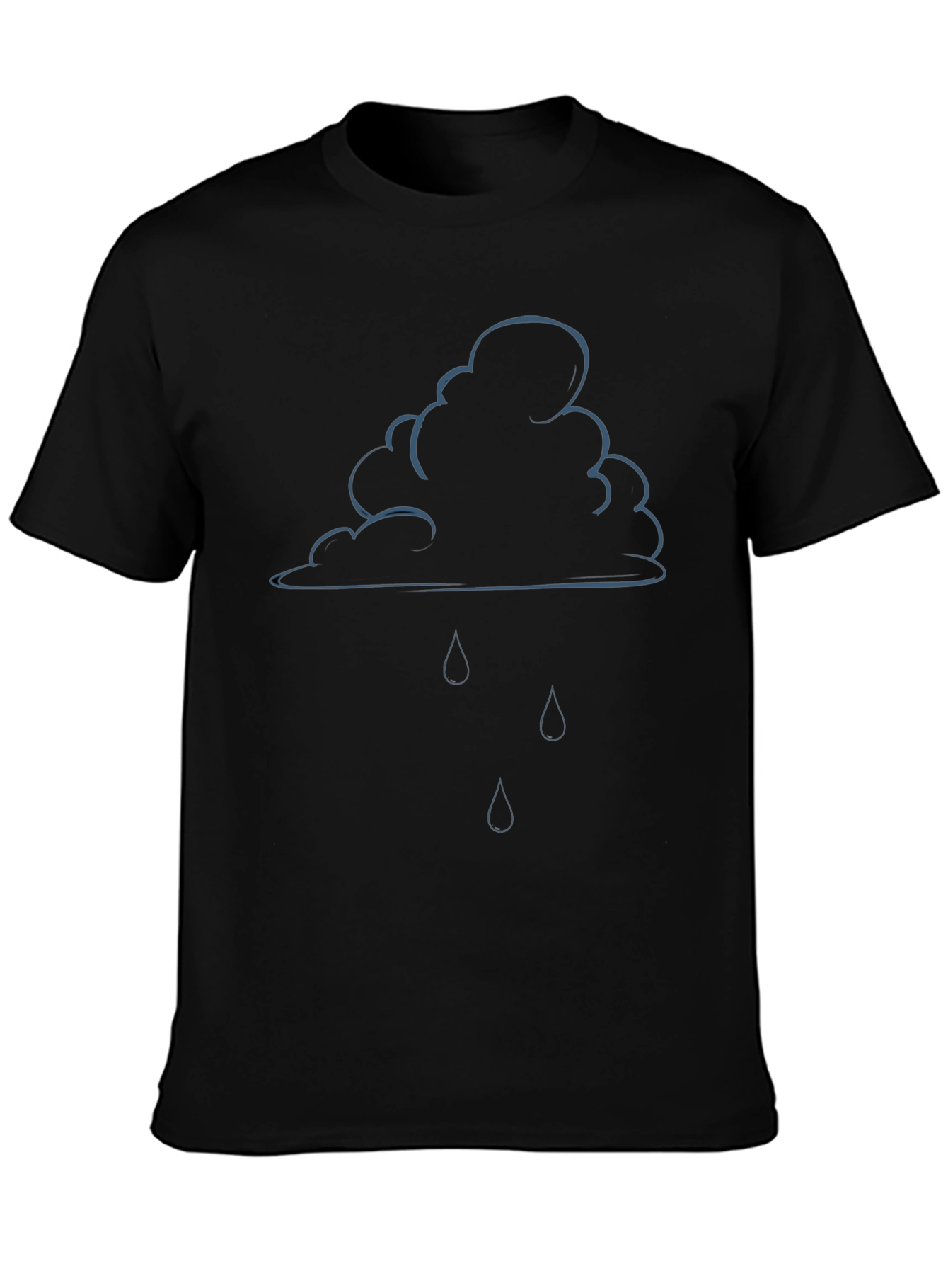 Rainy Day Cloud Graphic Tee - Stylish Comfort