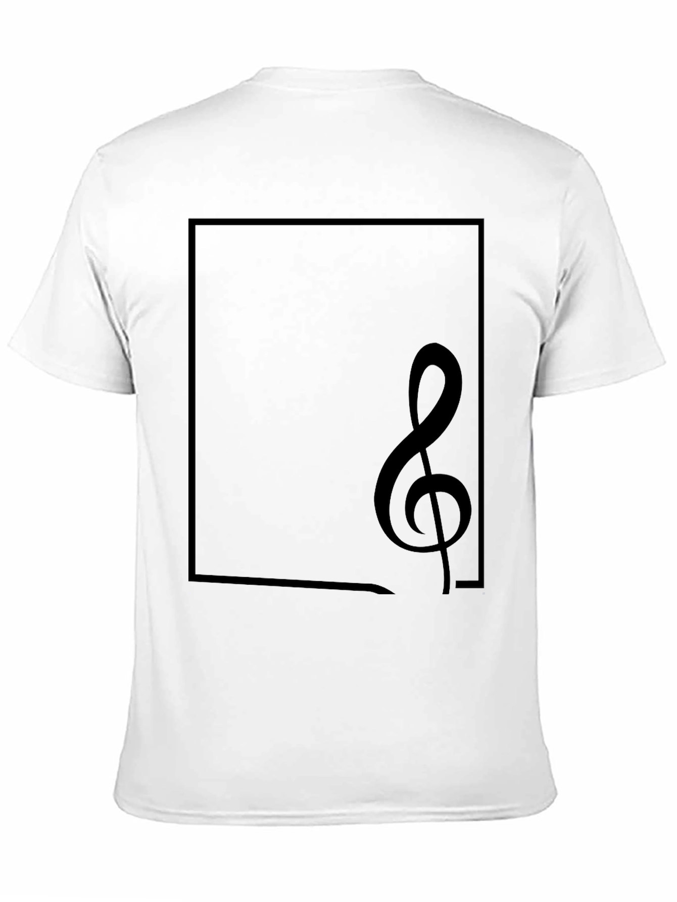 Musical Note Graphic Tee - Black Cotton Casual Top