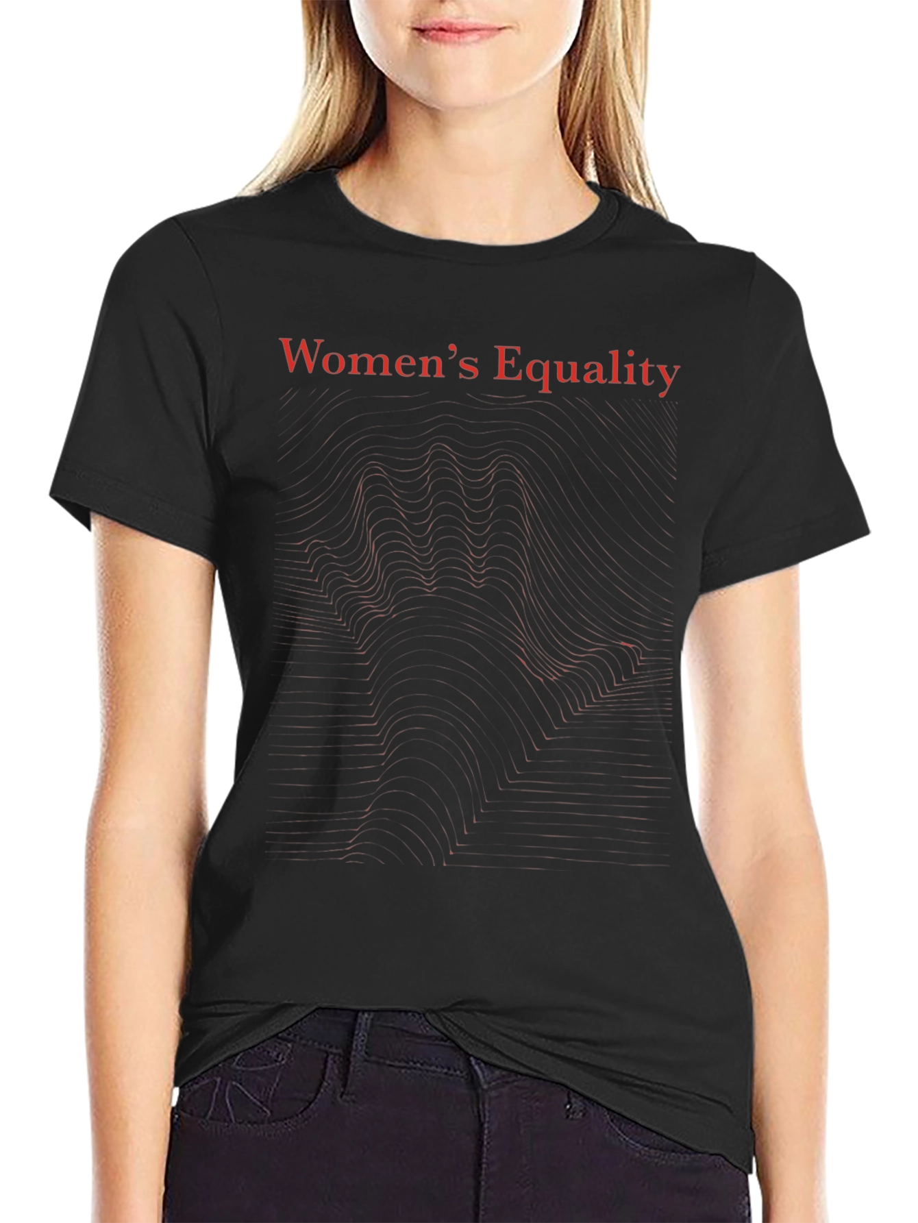 Womens Equality Graphic Tee - Black Cotton