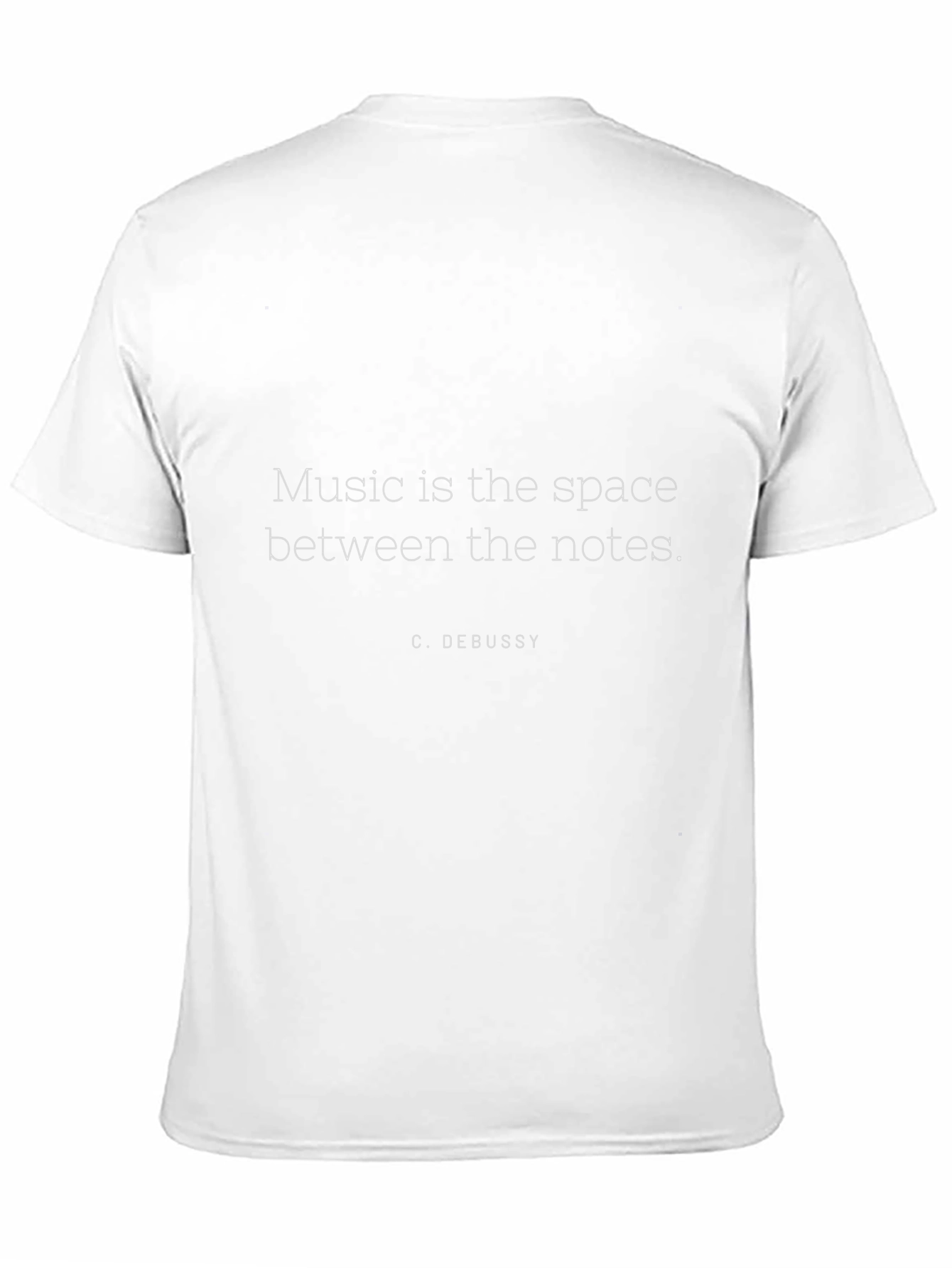 Music Quote Tee - Debussy Black Cotton