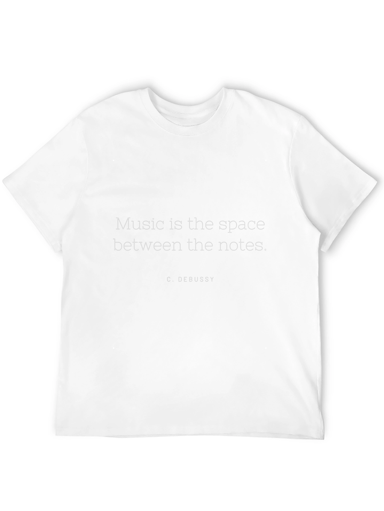 Music Quote Tee - Debussy Black Cotton