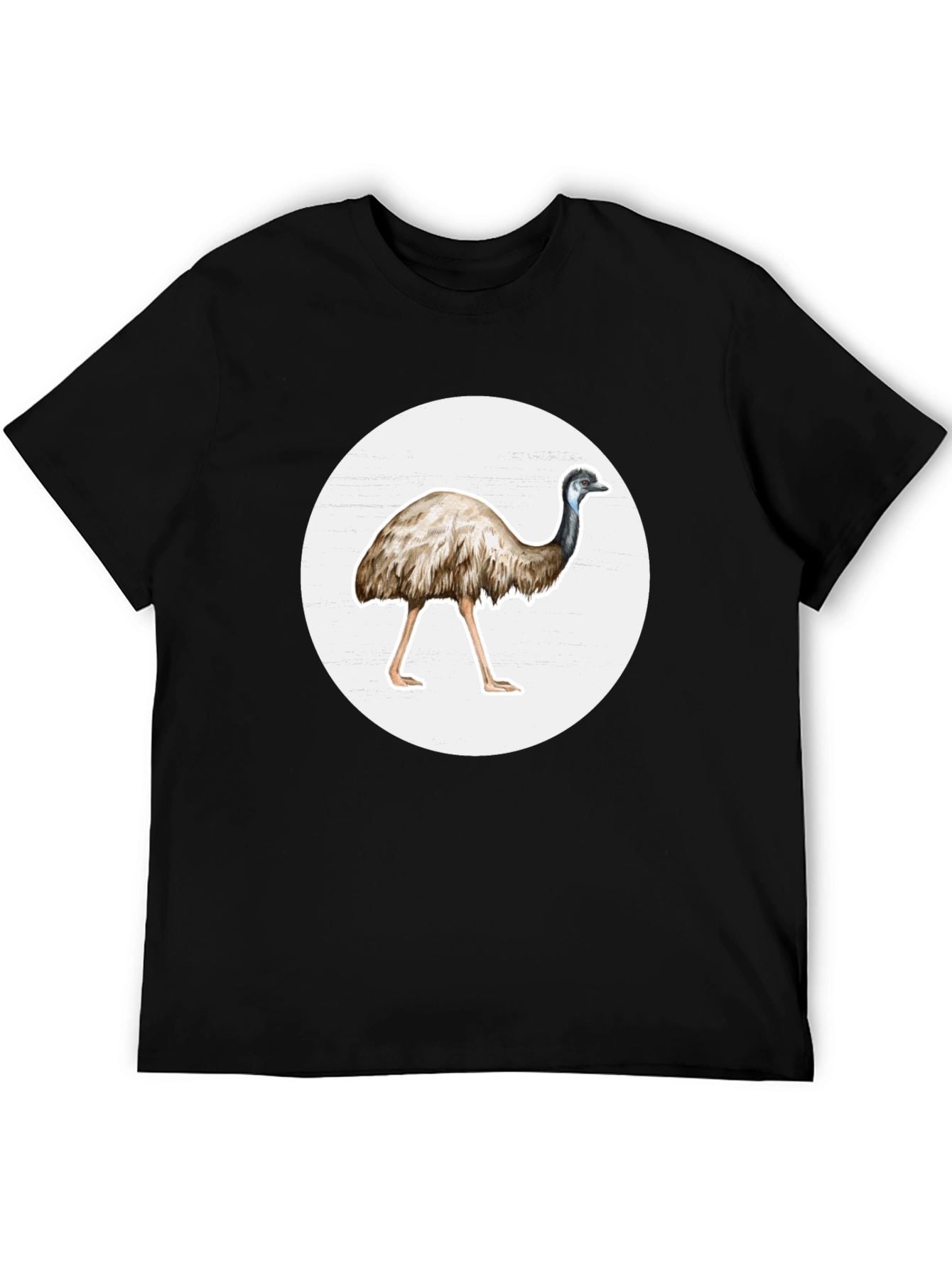 Emu Graphic T-Shirt - Casual Black Tee