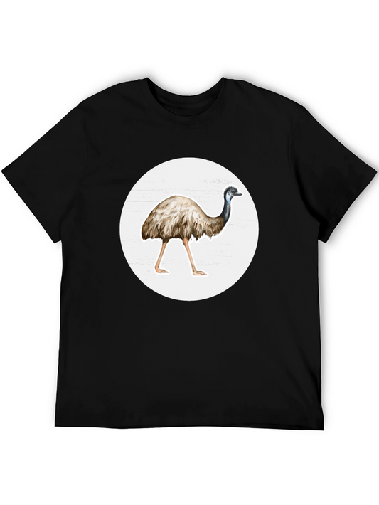 Emu Graphic T-Shirt - Casual Black Tee