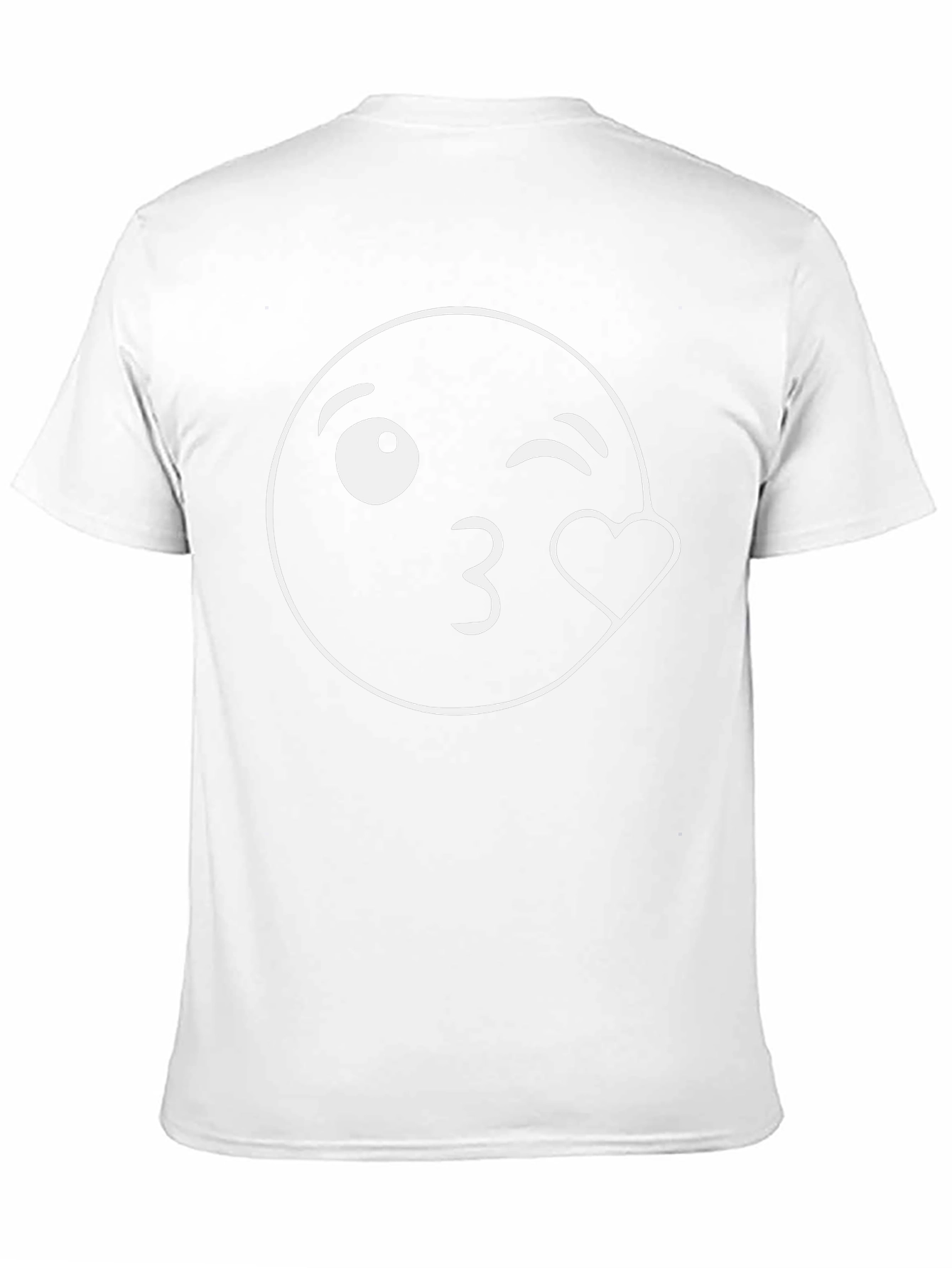Kiss Emoji Graphic Black T-Shirt