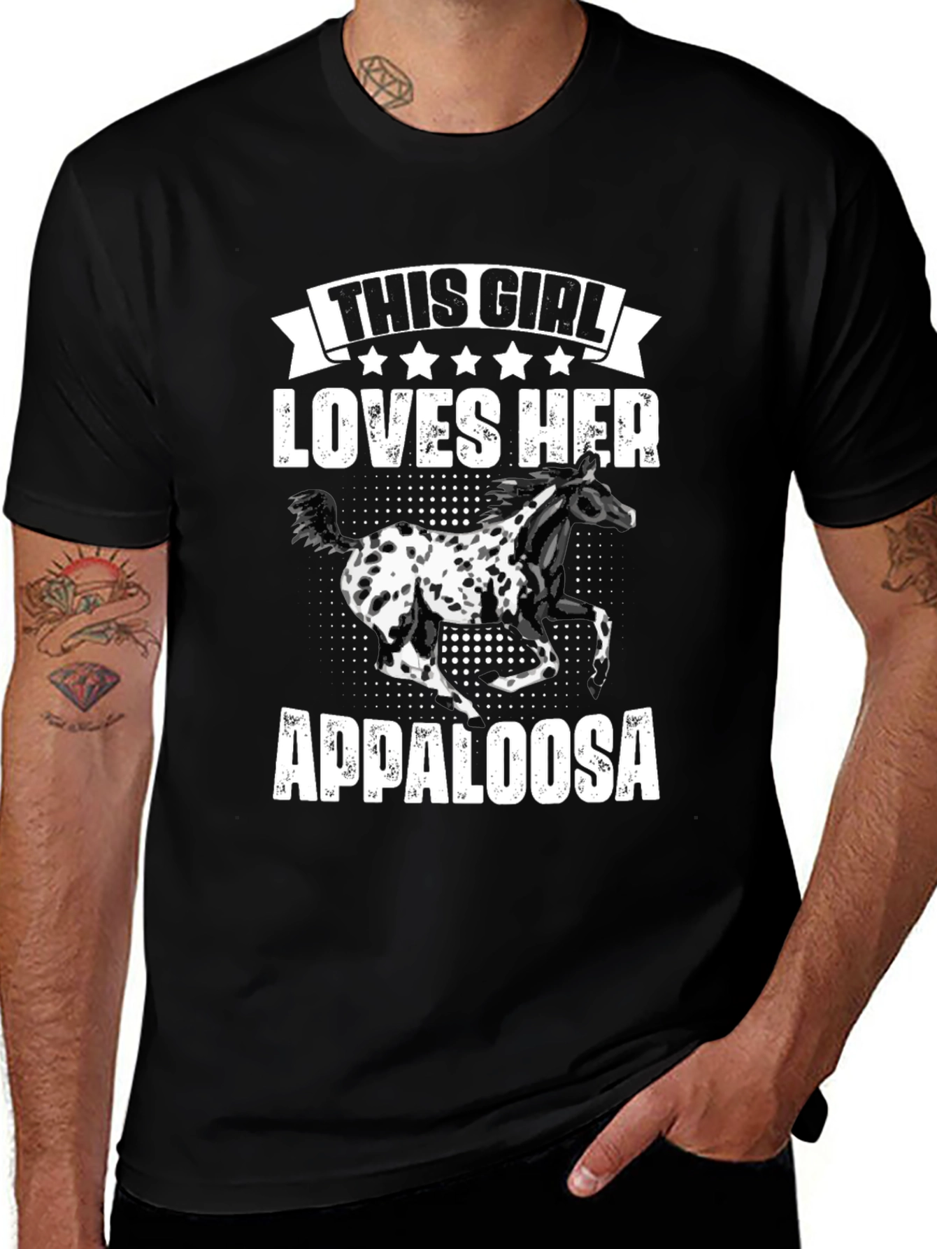 Appaloosa Horse Lover T-Shirt | Black Tee