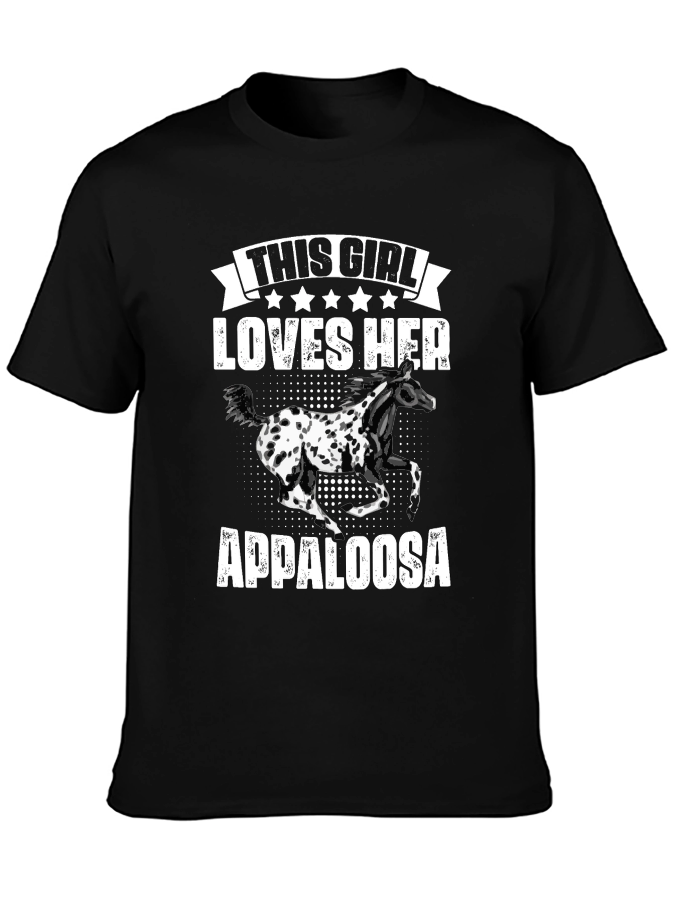 Appaloosa Horse Lover T-Shirt | Black Tee