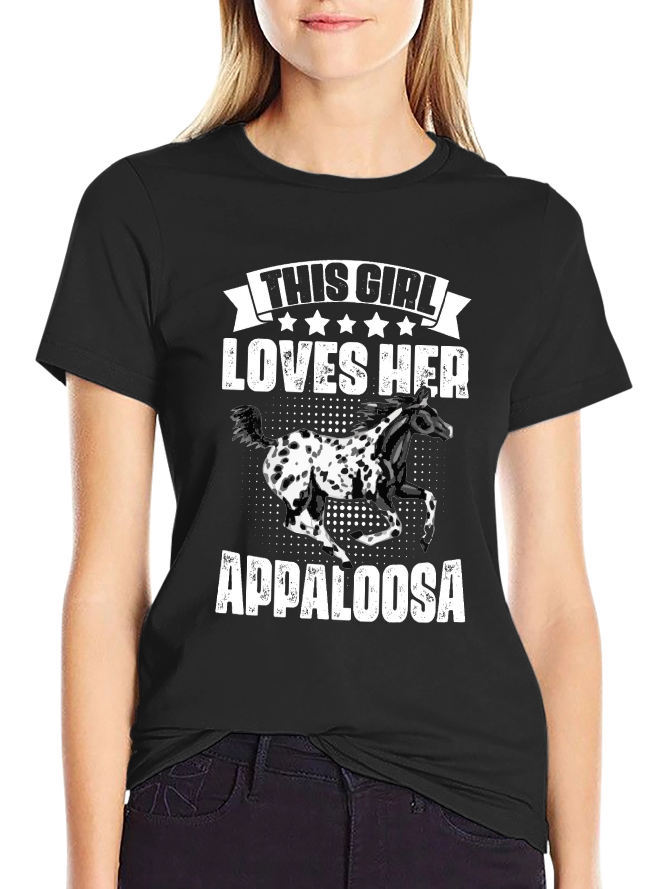 Appaloosa Horse Lover T-Shirt | Black Tee