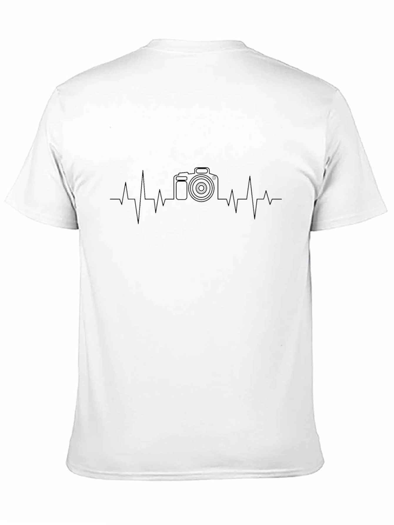 Photographer Heartbeat Black T-Shirt