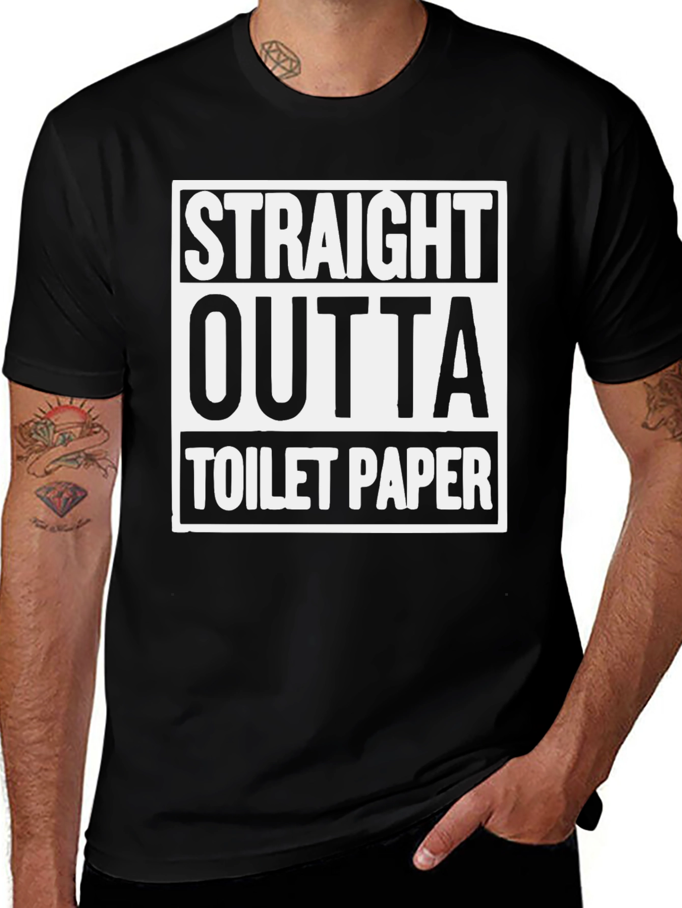 Straight Outta Toilet Paper Graphic T-Shirt