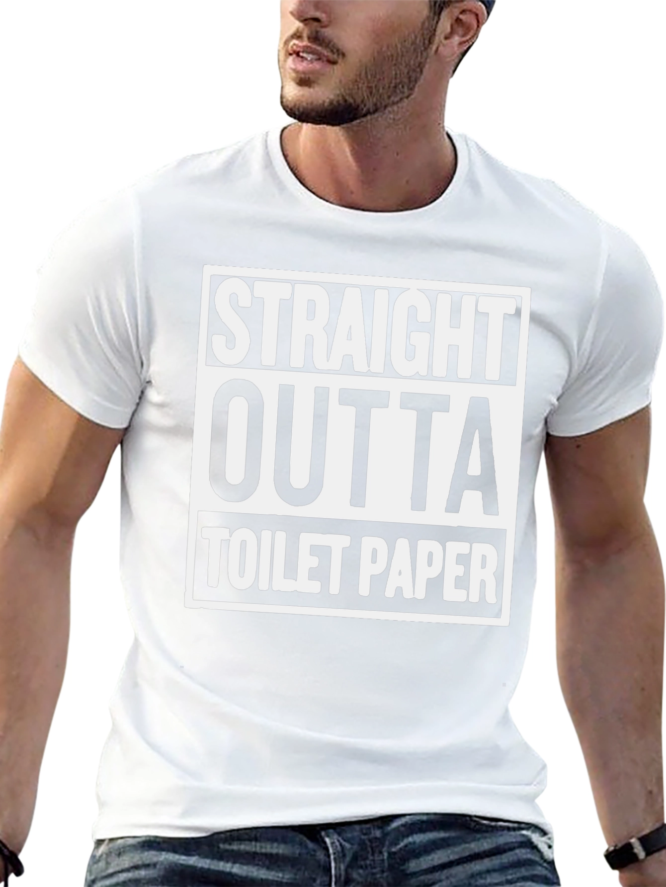 Straight Outta Toilet Paper Graphic T-Shirt