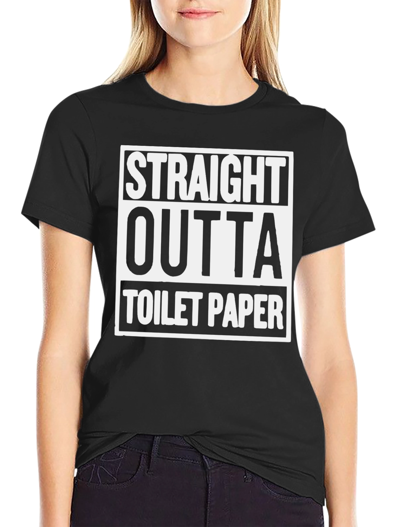 Straight Outta Toilet Paper Graphic T-Shirt