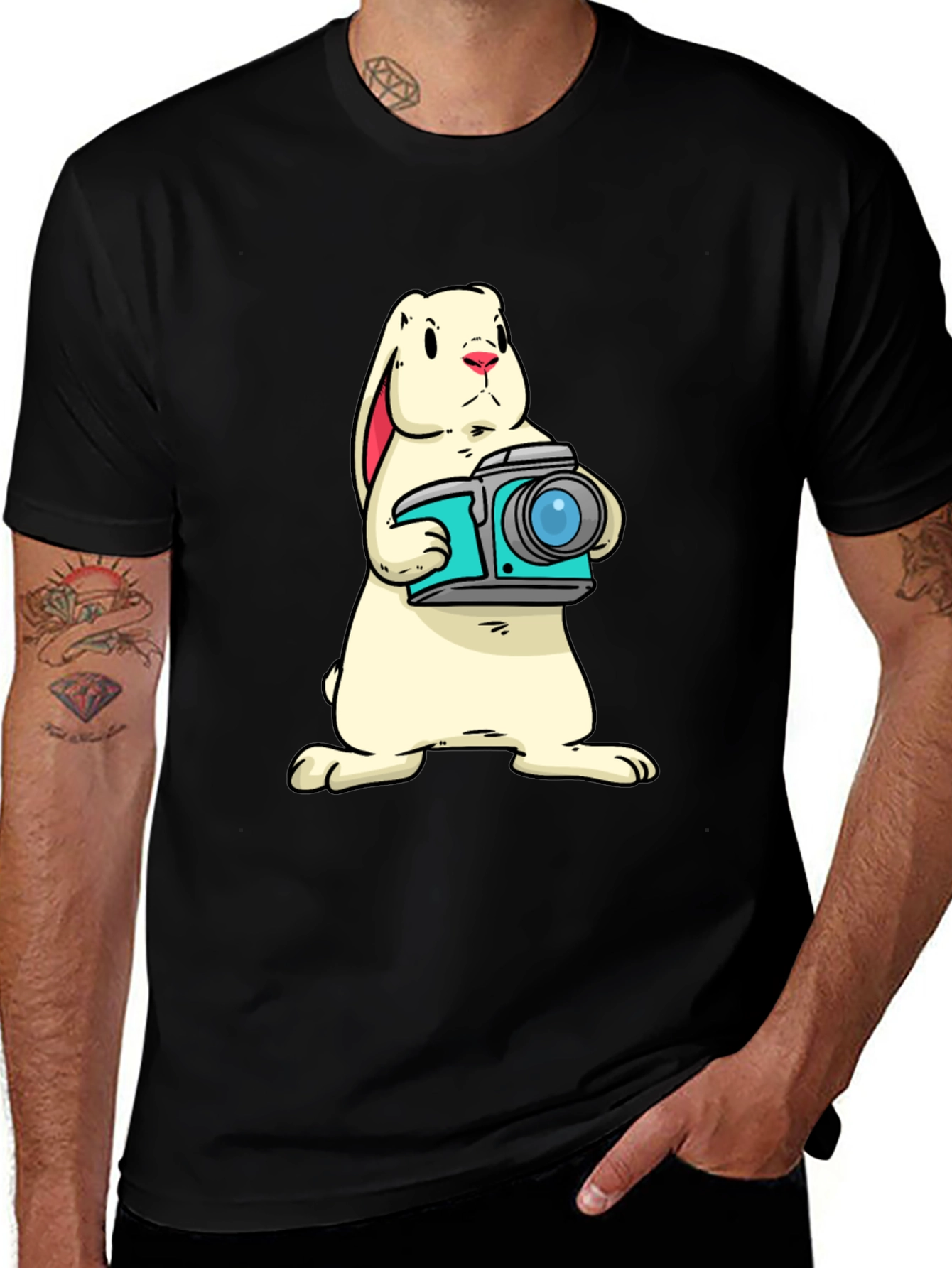 Bunny Photographer Graphic T-Shirt