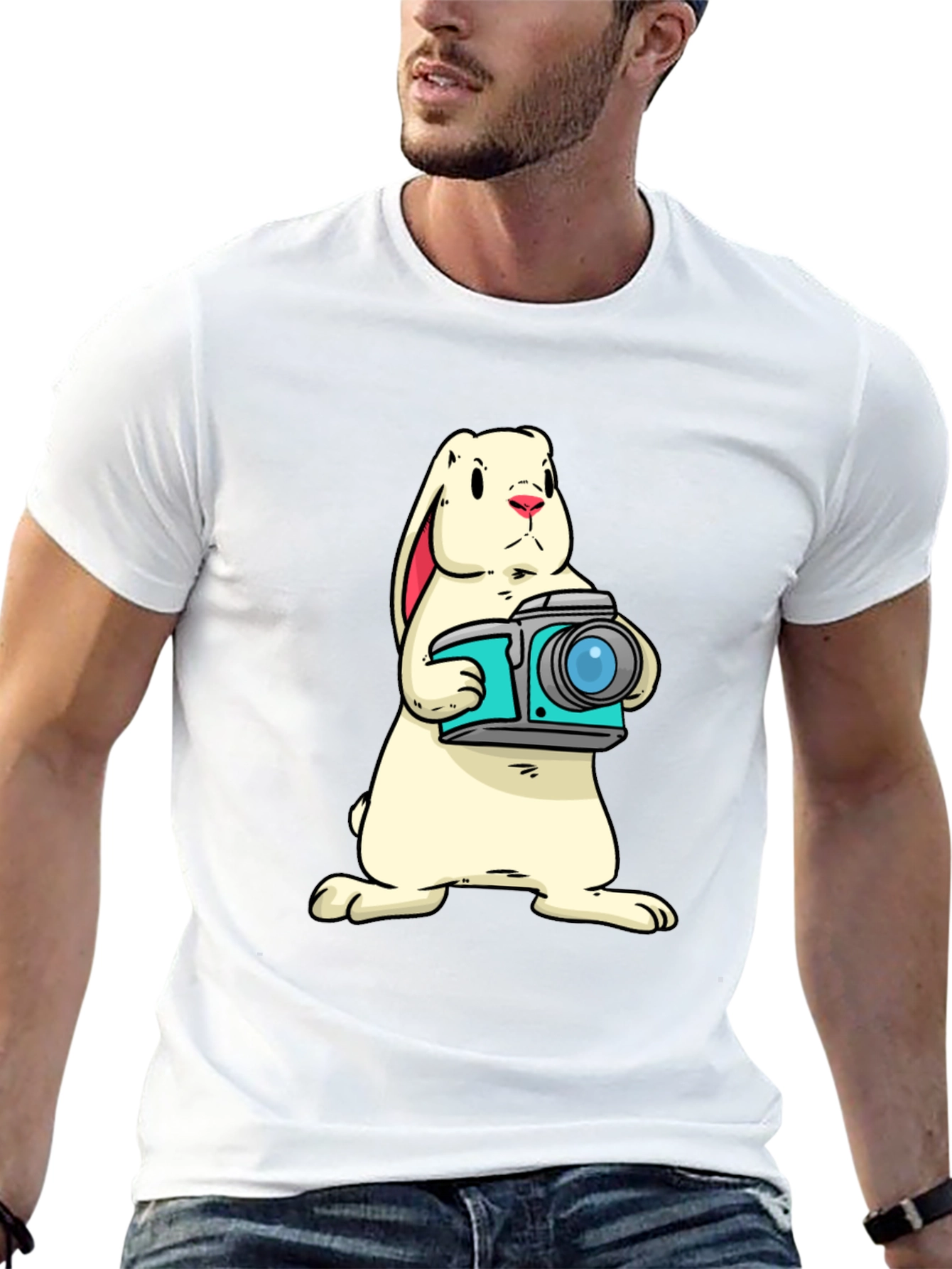 Bunny Photographer Graphic T-Shirt