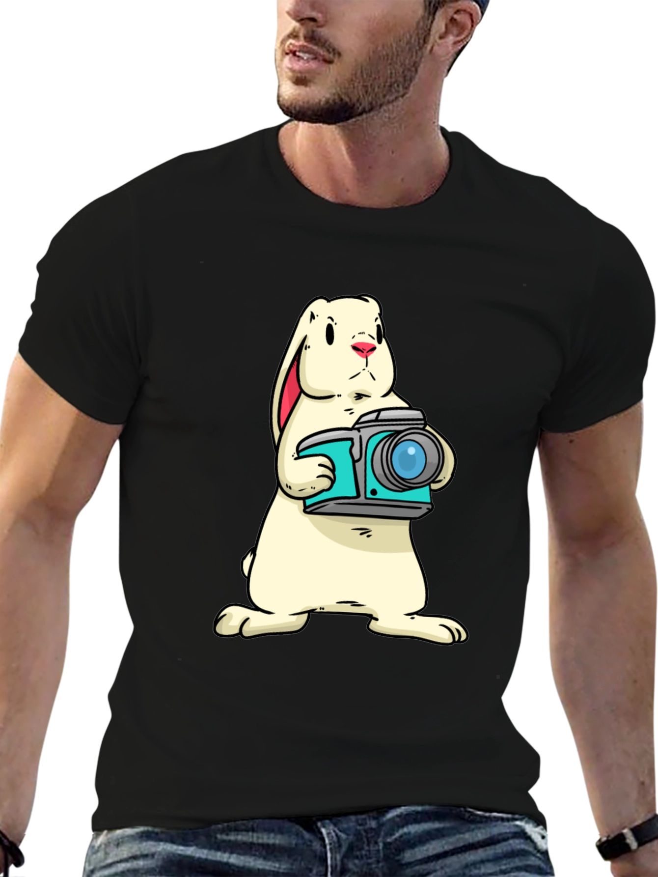 Bunny Photographer Graphic T-Shirt