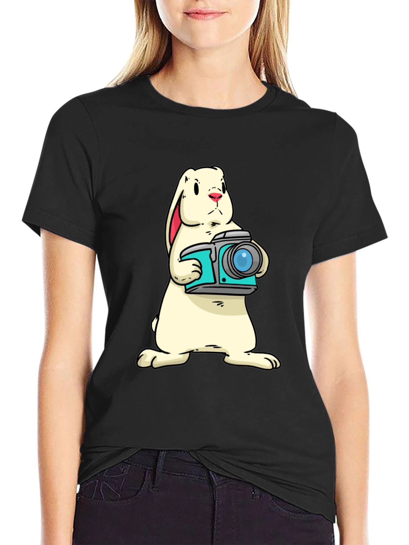 Bunny Photographer Graphic T-Shirt