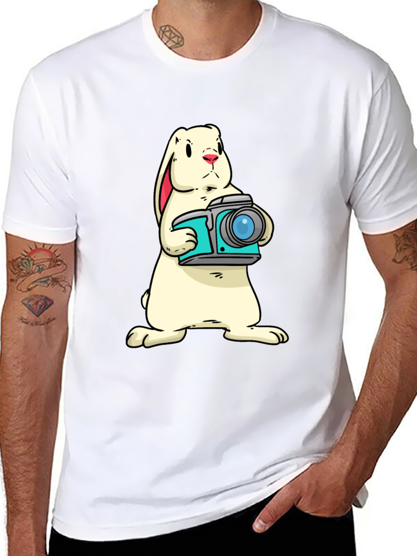 Bunny Photographer Graphic T-Shirt