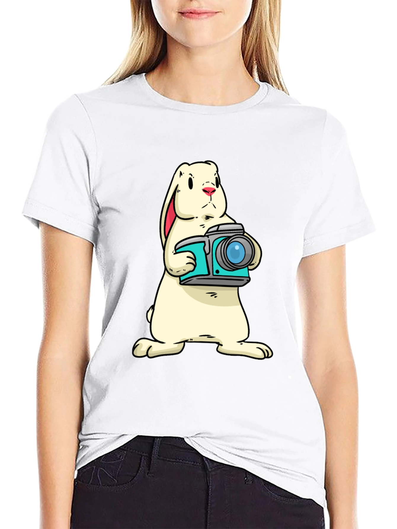 Bunny Photographer Graphic T-Shirt