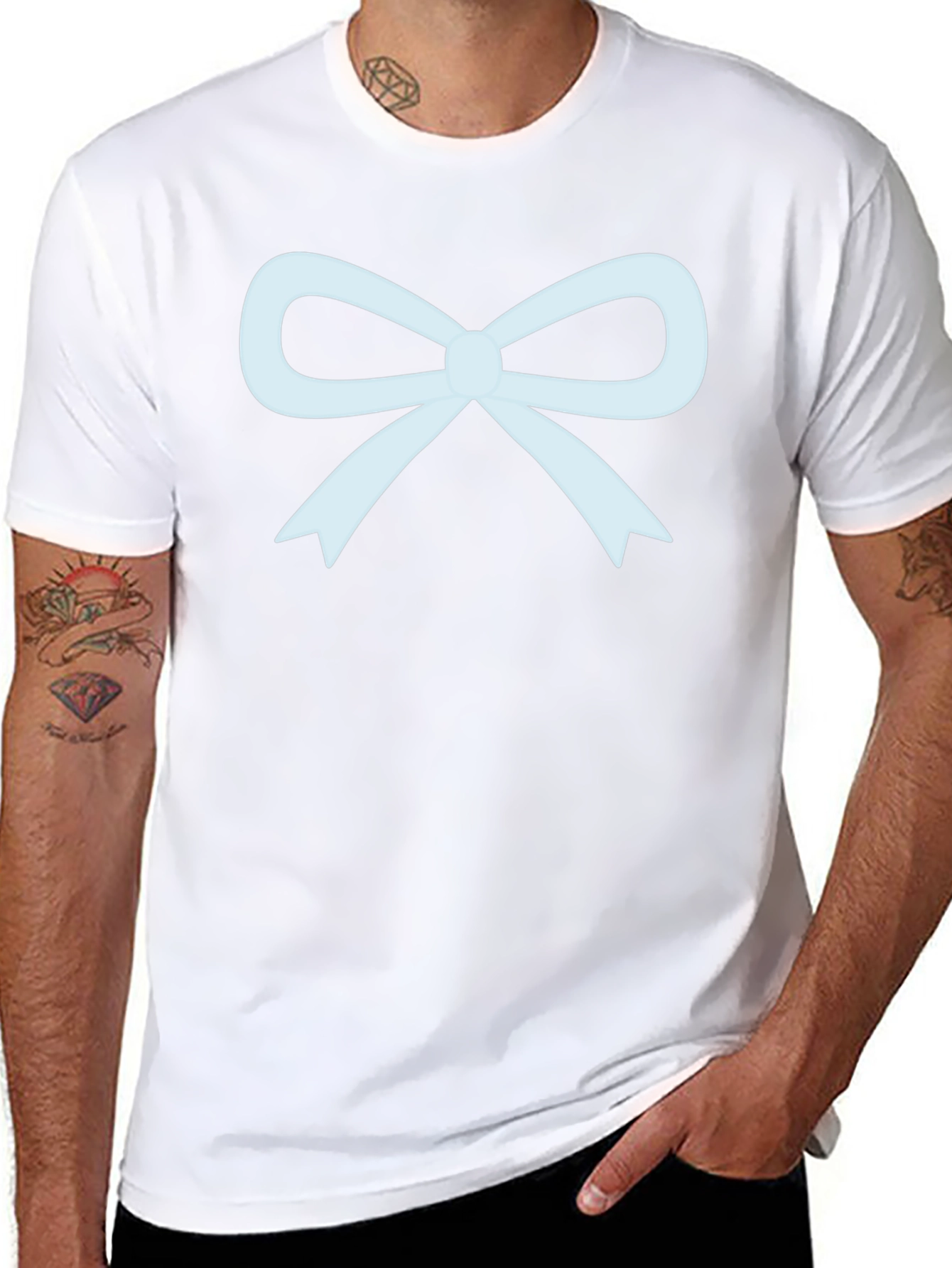 Bow Graphic T-Shirt - Casual Wear