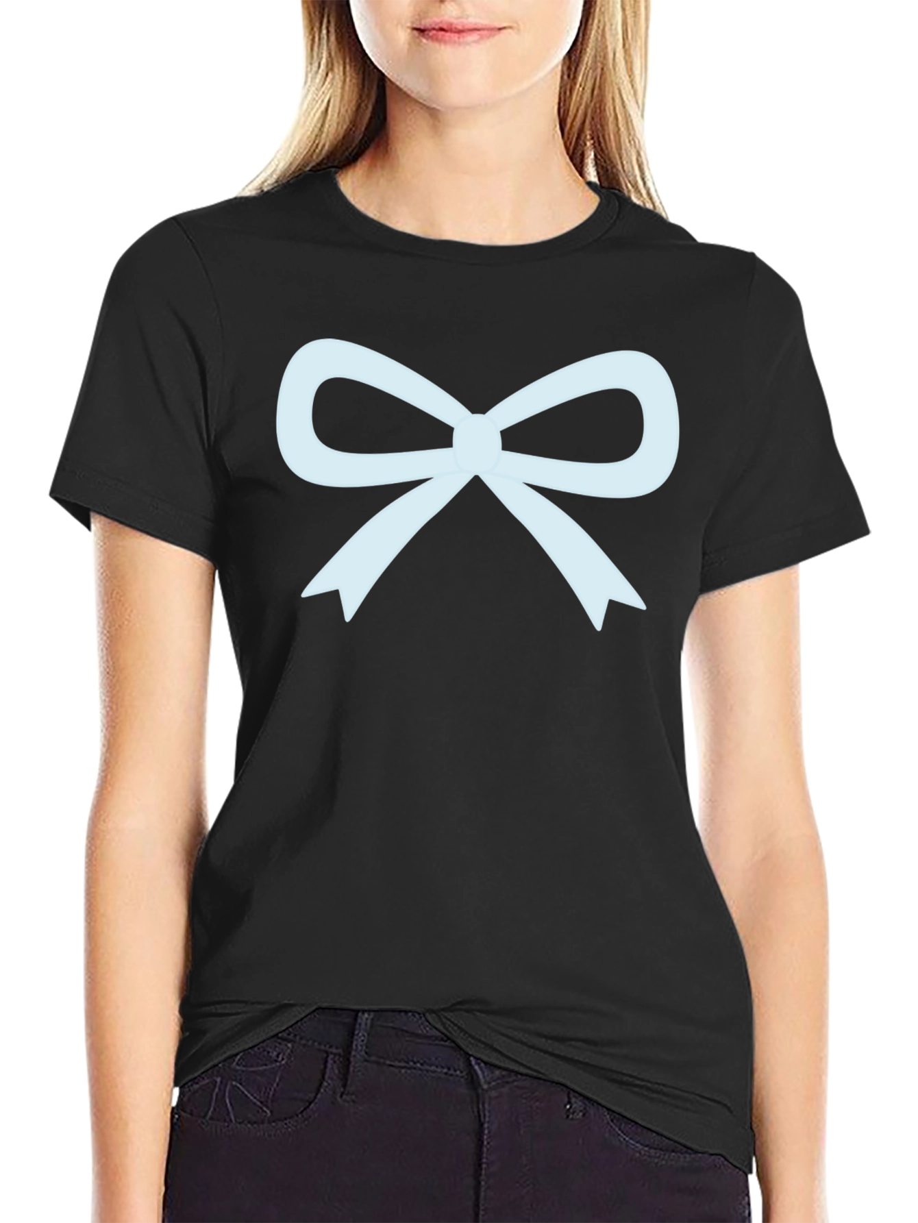 Bow Graphic T-Shirt - Casual Wear