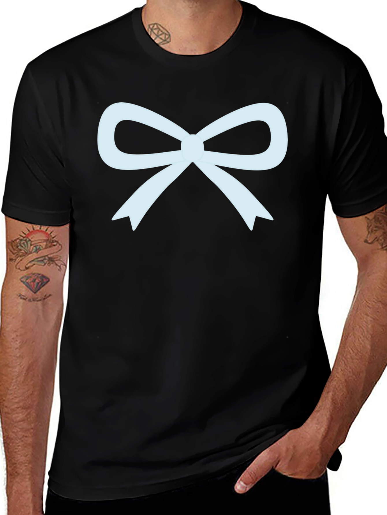 Bow Graphic T-Shirt - Casual Wear