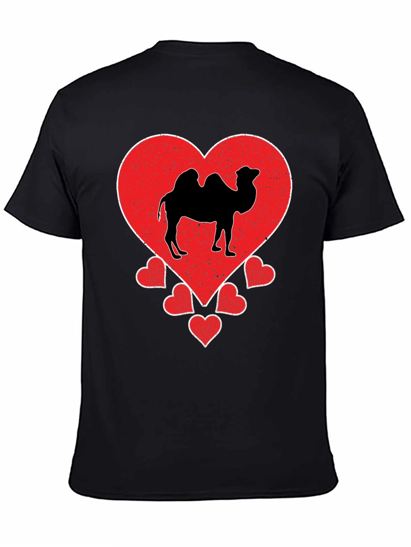 Camel Heart Graphic T-Shirt - Black Cotton Tee