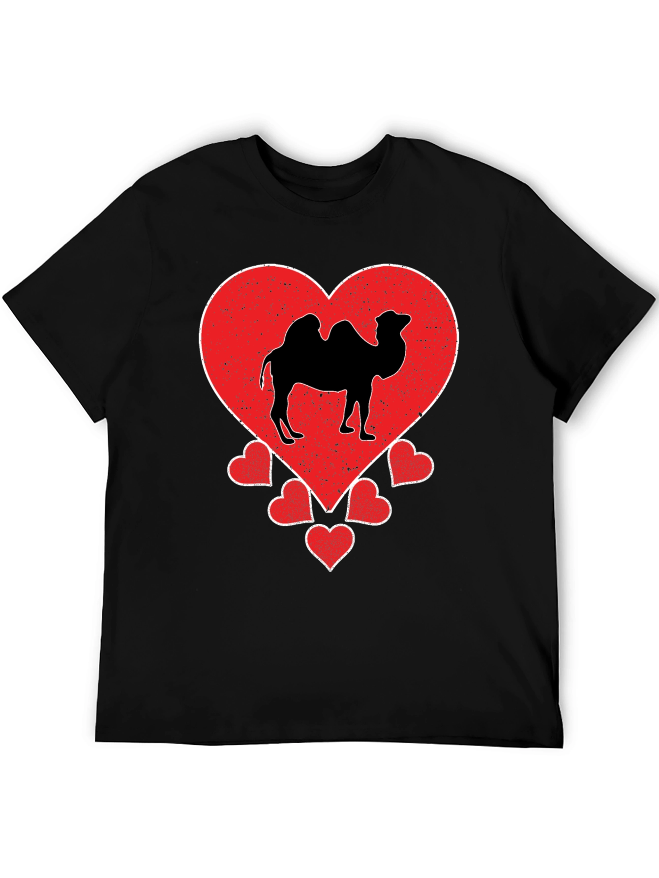 Camel Heart Graphic T-Shirt - Black Cotton Tee