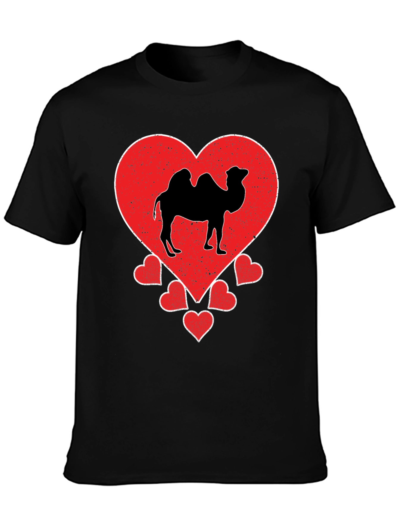 Camel Heart Graphic T-Shirt - Black Cotton Tee