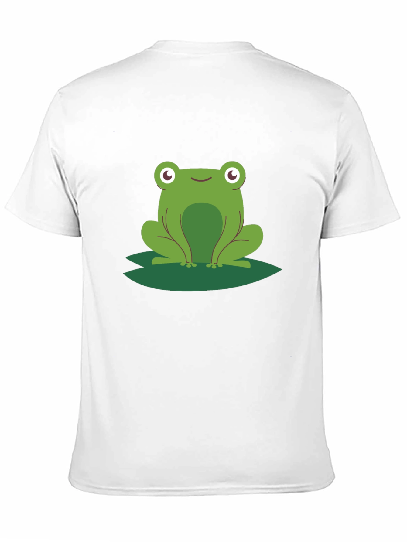 Frog on Lily Pad Graphic Tee - Black Cotton