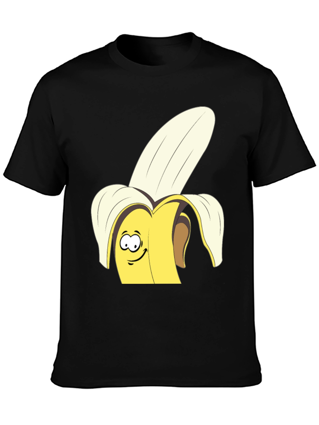 Funny Banana Graphic Tee - Black Cotton T-Shirt