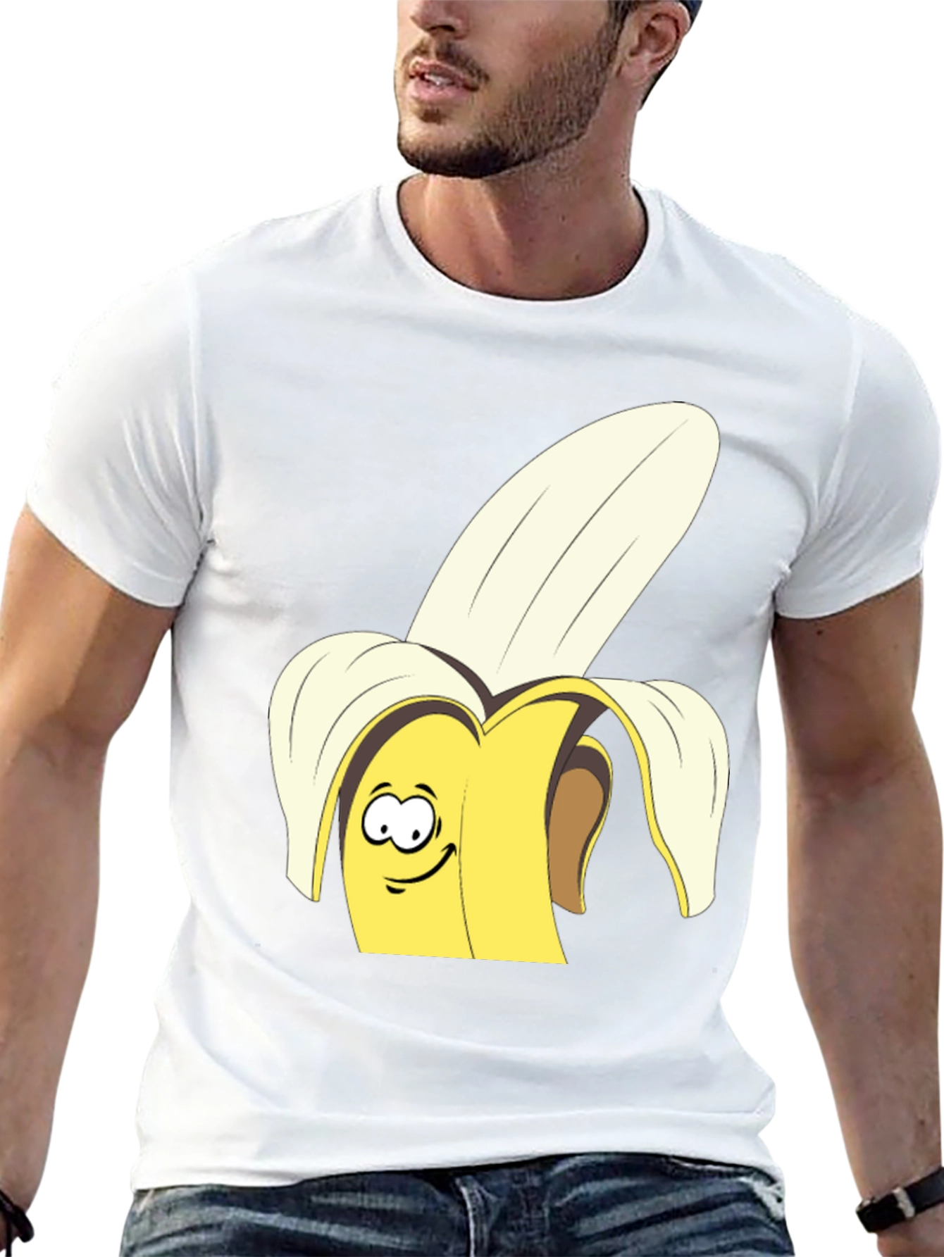 Funny Banana Graphic Tee - Black Cotton T-Shirt