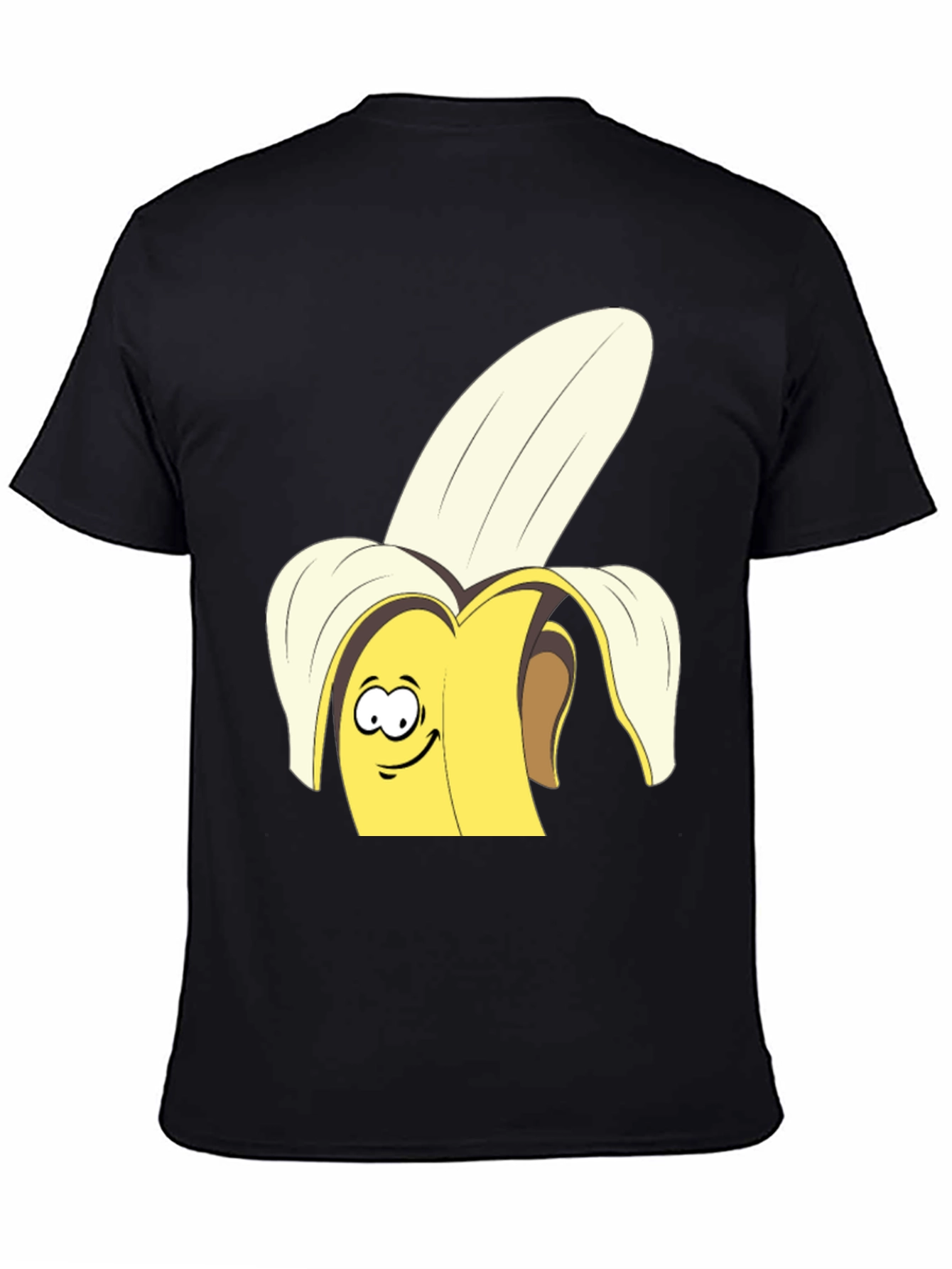 Funny Banana Graphic Tee - Black Cotton T-Shirt