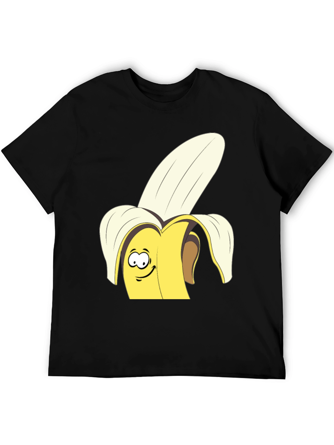 Funny Banana Graphic Tee - Black Cotton T-Shirt