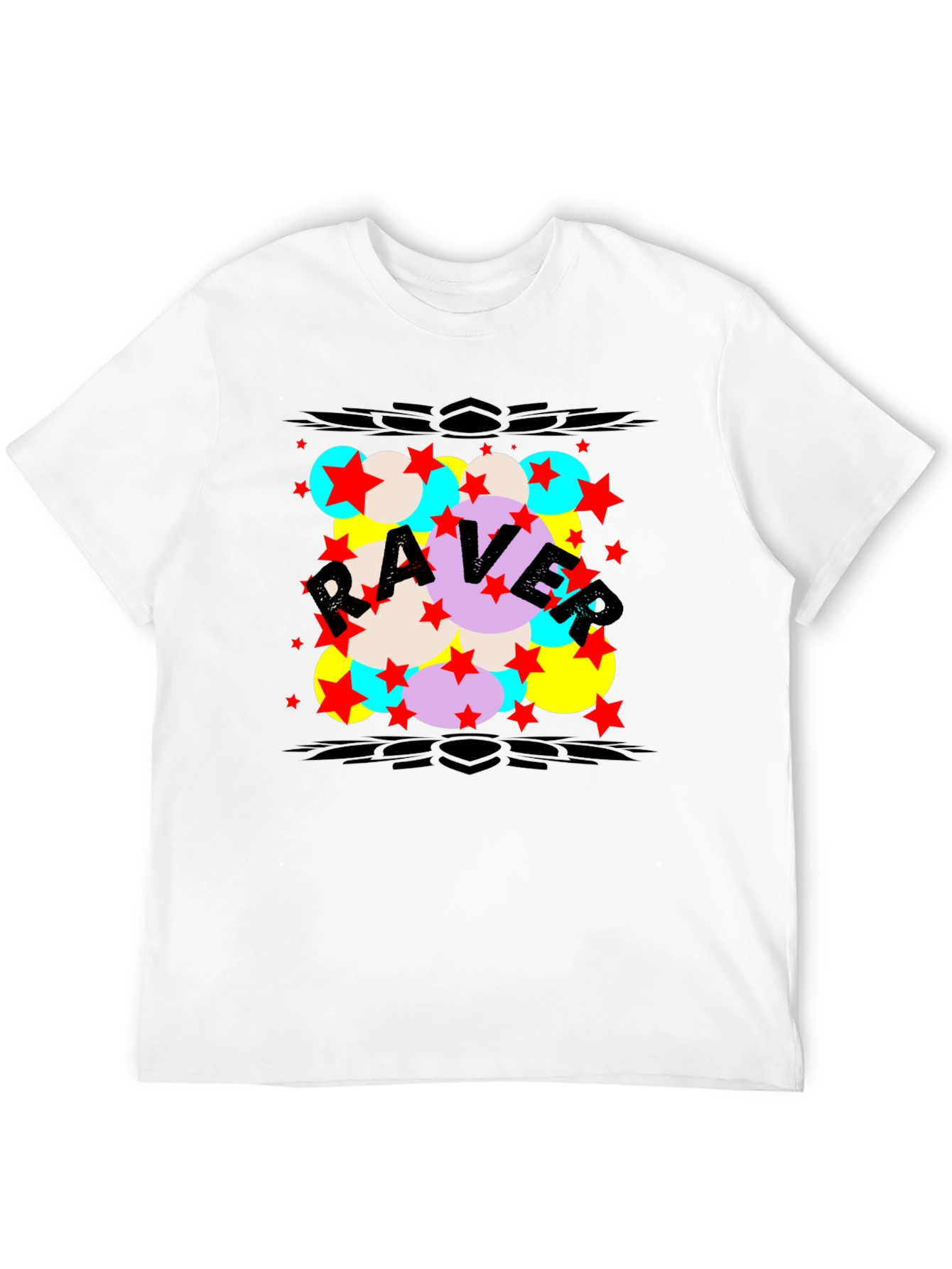 Raver Graphic Print T-Shirt - Black